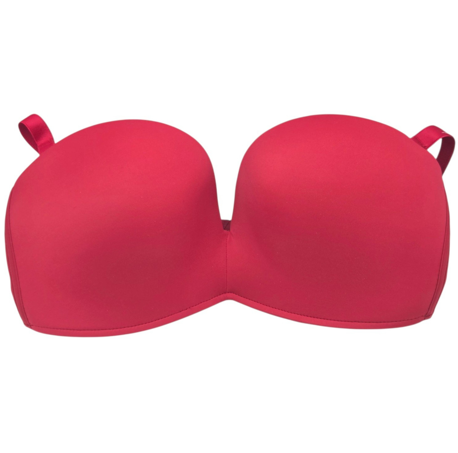 LEONISA Antigravity Wireless Strapless Bra 38B Extreme Plush Up Cherry Red NEW