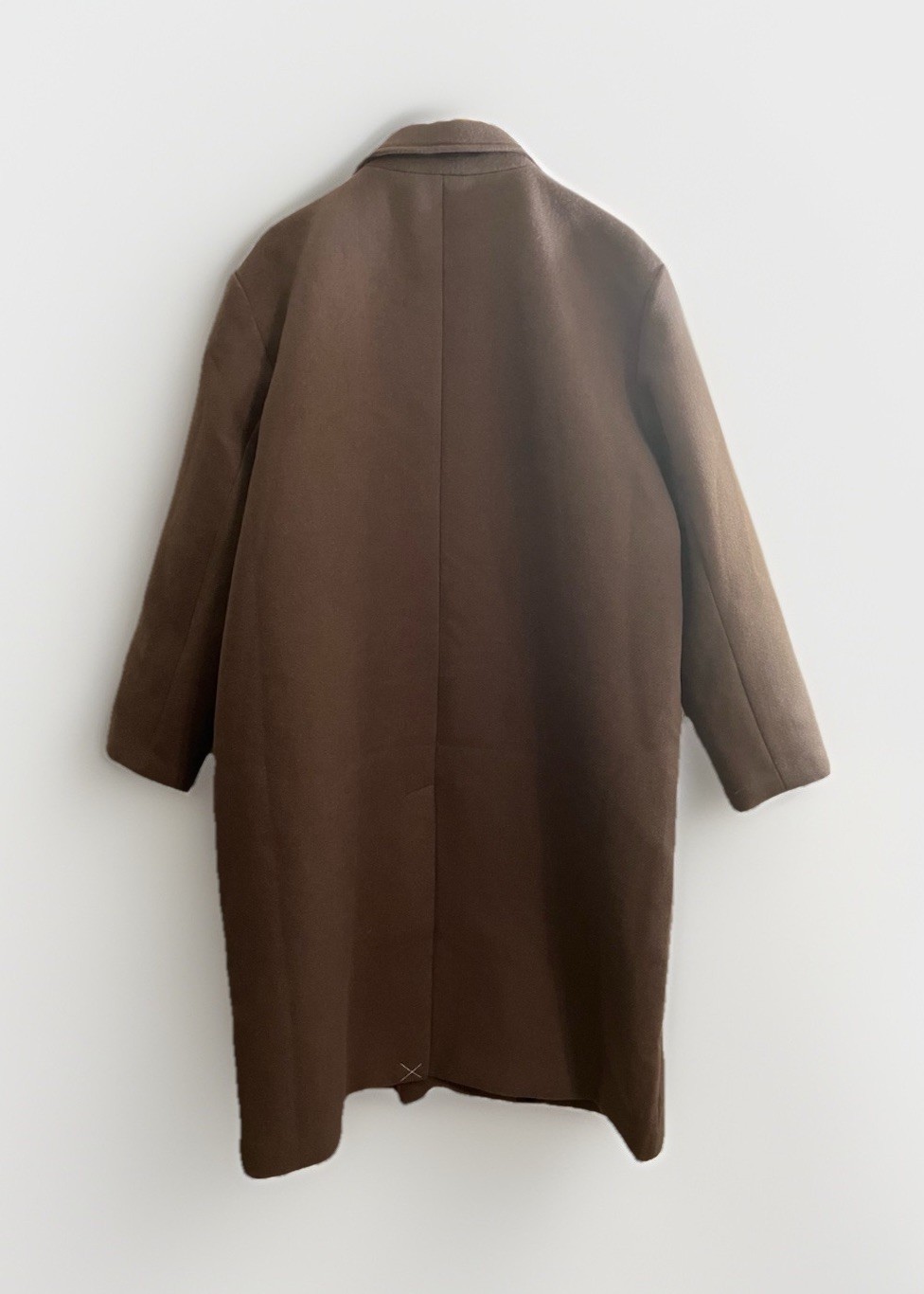 LOFT Double-Breasted Patch Pocket Trench Coat Notch Lapel XL-P Brown Oversized