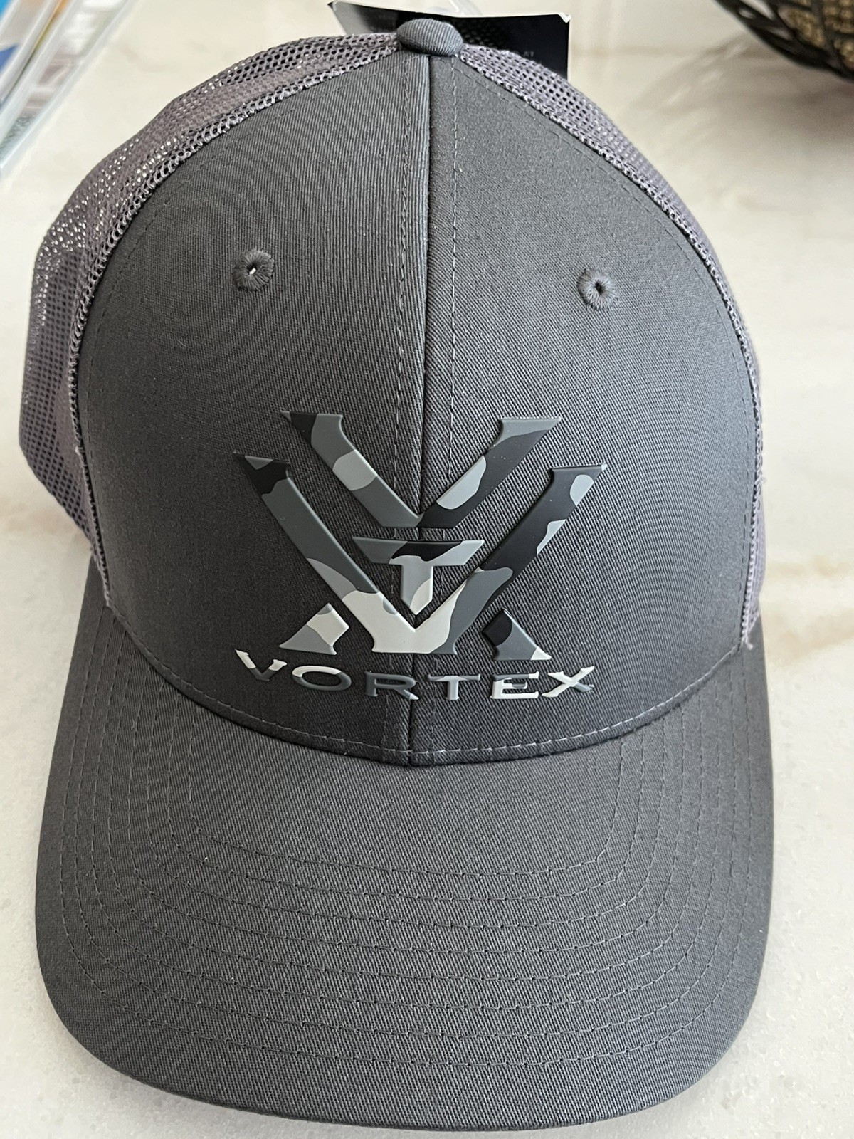 Vortex SnapBack Mesh Trucker Hat Cap Green with Camo Logo