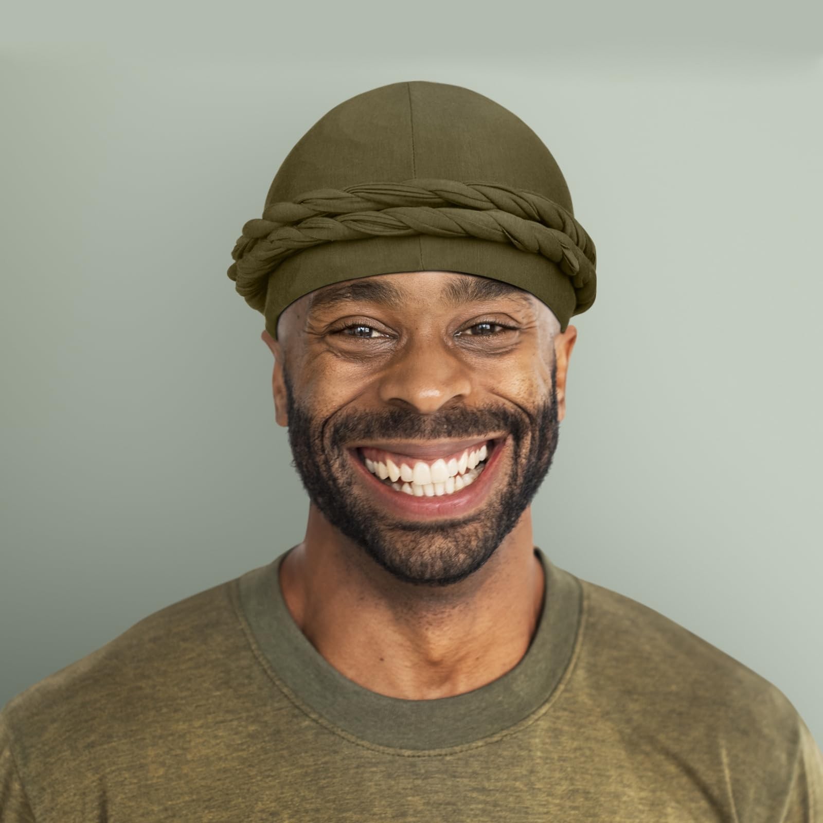 MLTUAGE 2 Pcs Upgraded Satin Lined Turban Silky Head Wraps for Men, Mens Turb…