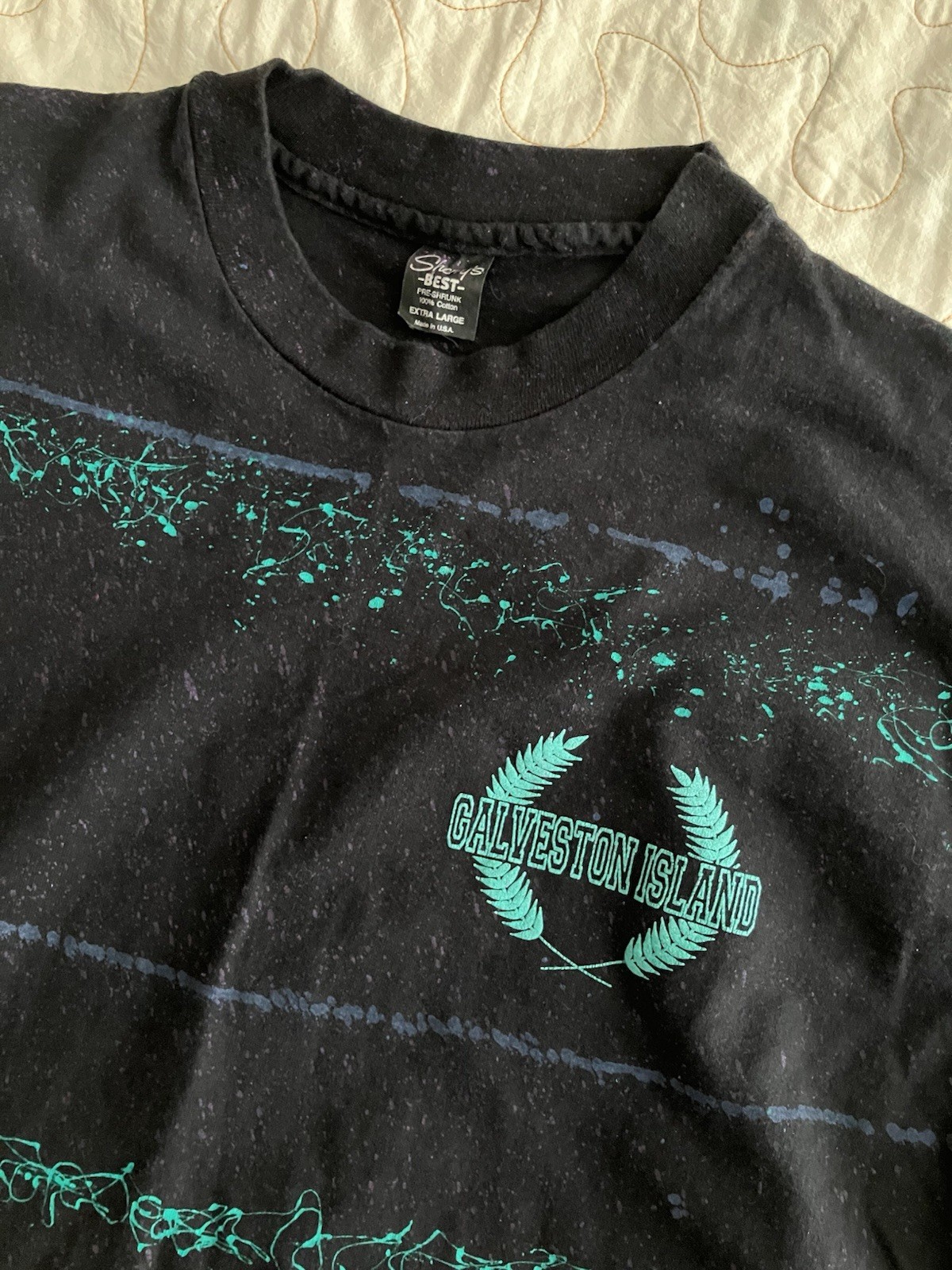 Vintage Sherry’s Best Galveston Island Texas T Shirt Men’s XL Black Made In USA