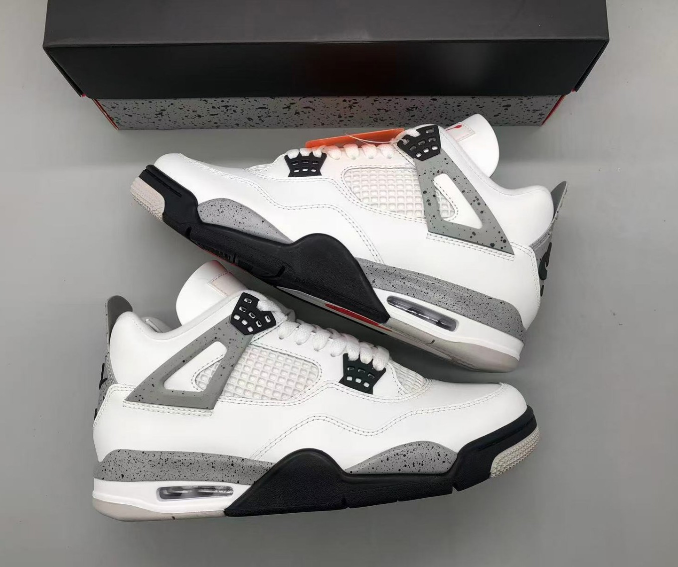 Jordan 4 Retro “White Cement” Men’s Mid Top Basketball Shoes