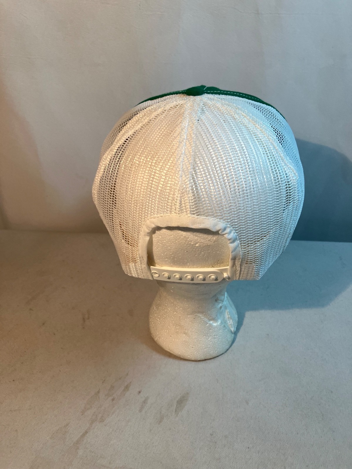Vintage NC Mesh Snapback Trucker Cap Hat LOUISVILLE MFG CO Made In USA Green