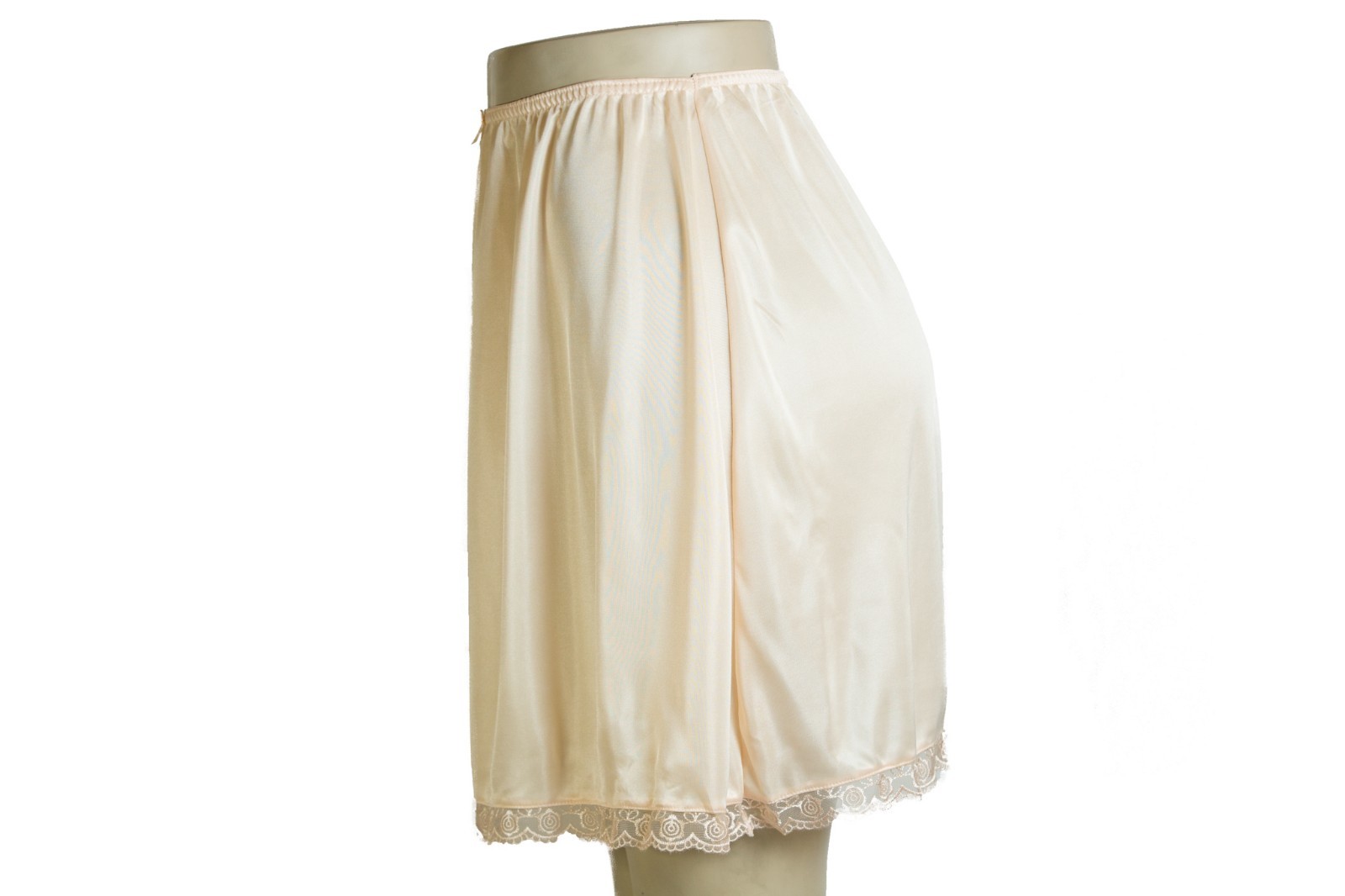 20″ Length Women Lace Trim Mini Half Slip White Beige Black S M L XL 2XL 999