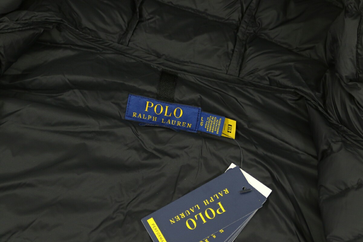 Polo Ralph Lauren Men’s Packable Hooded Puffer Jacket Coat with Pony – Black