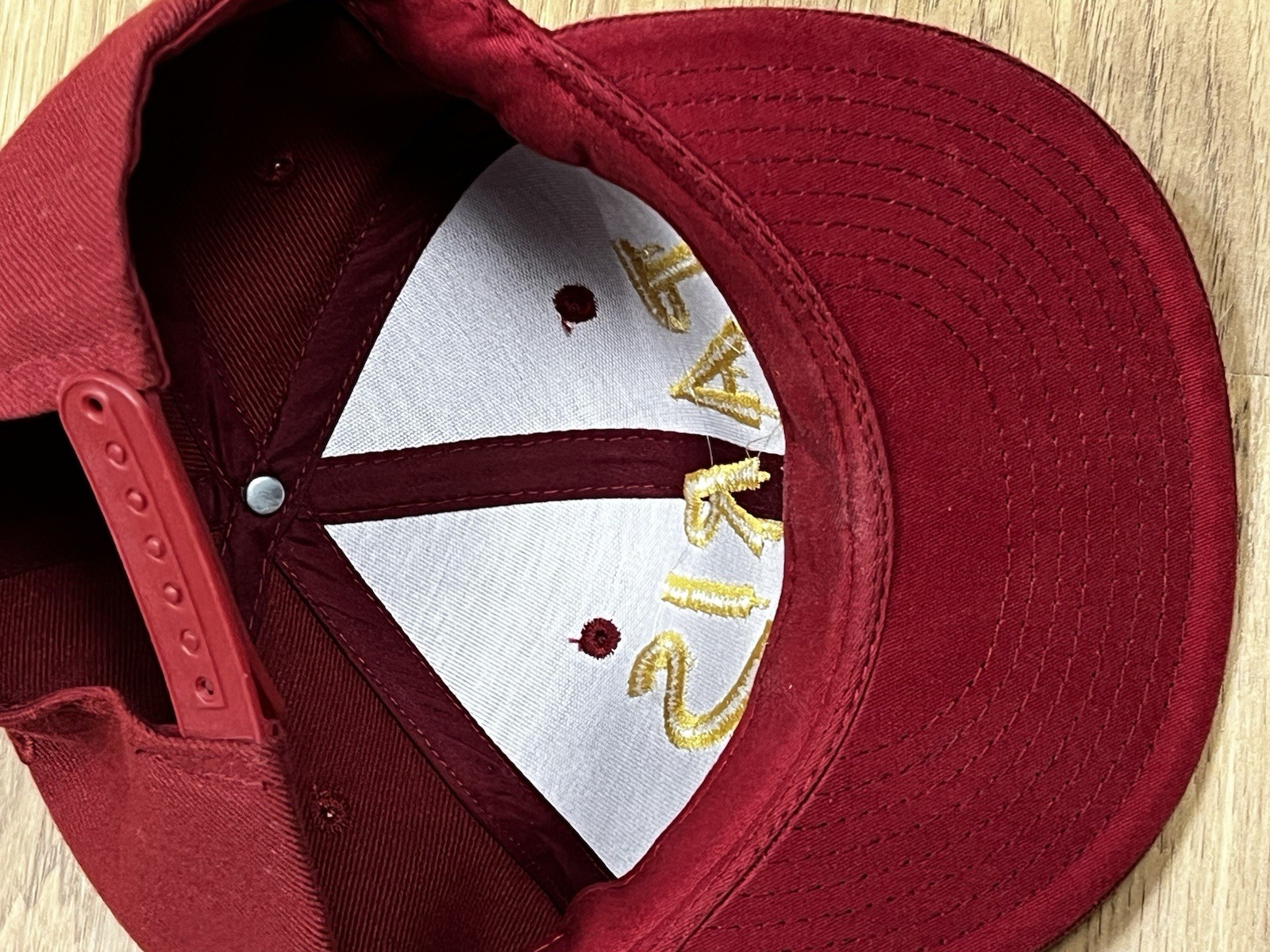 Paris Embroidered Trucker Hat Decky Style 350 Red OSFM SnapBack