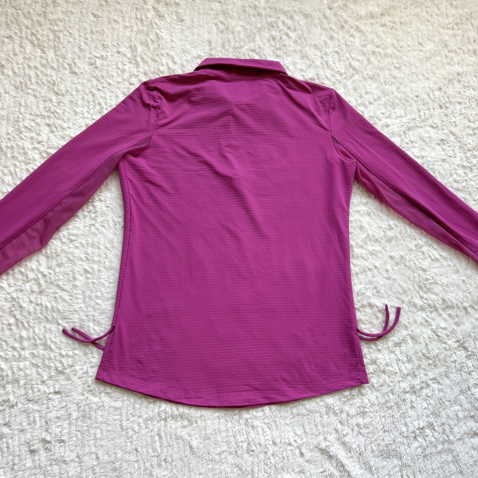 IBKUL 1/4 Zip Adjustable Length Long Sleeve Polo M UPF 50 Tennis Pickleball Golf