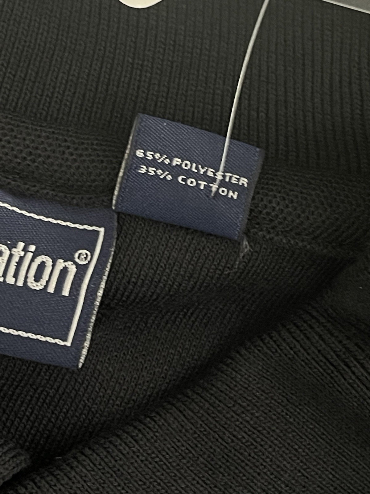 Blue Generation Men’s Polo Shirt Black Pocket Short Sleeve Teflon Size XL
