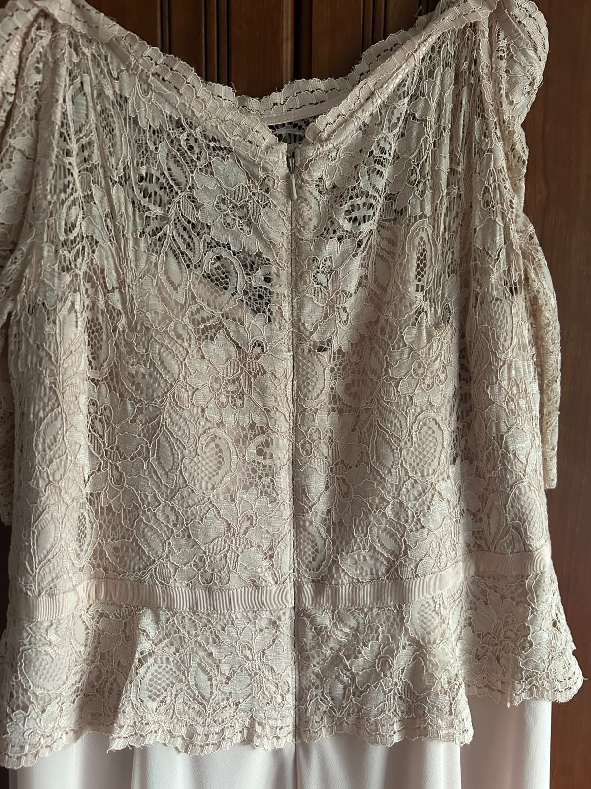 Jenny Packham No1 Blush Pink Chiffon & Lace Gown UK14 Never worn 💖