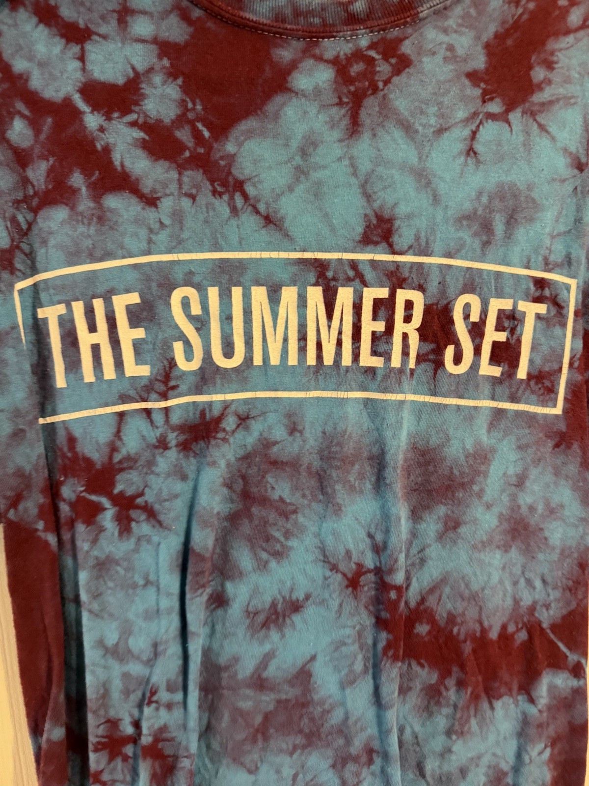 Gildan Heavy Cotton Tie-Dye Graphic Tee Blue “The Summer Set” M