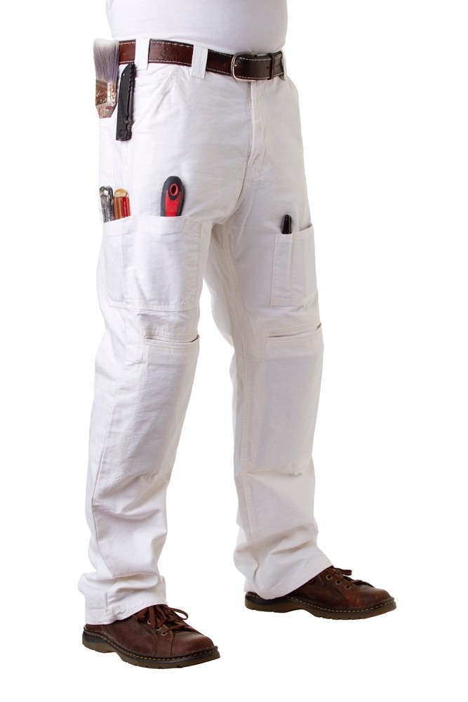 white painters pants