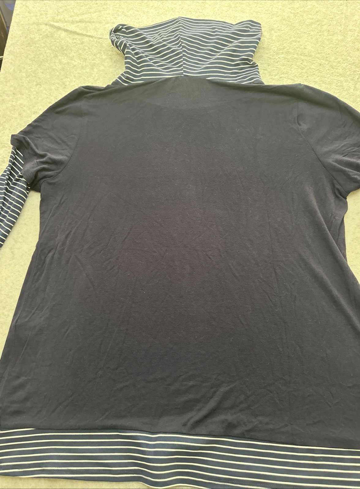 Celeste Shirt Dark Blue With Stripes Long Sleeves Size 2xl Pre-owned