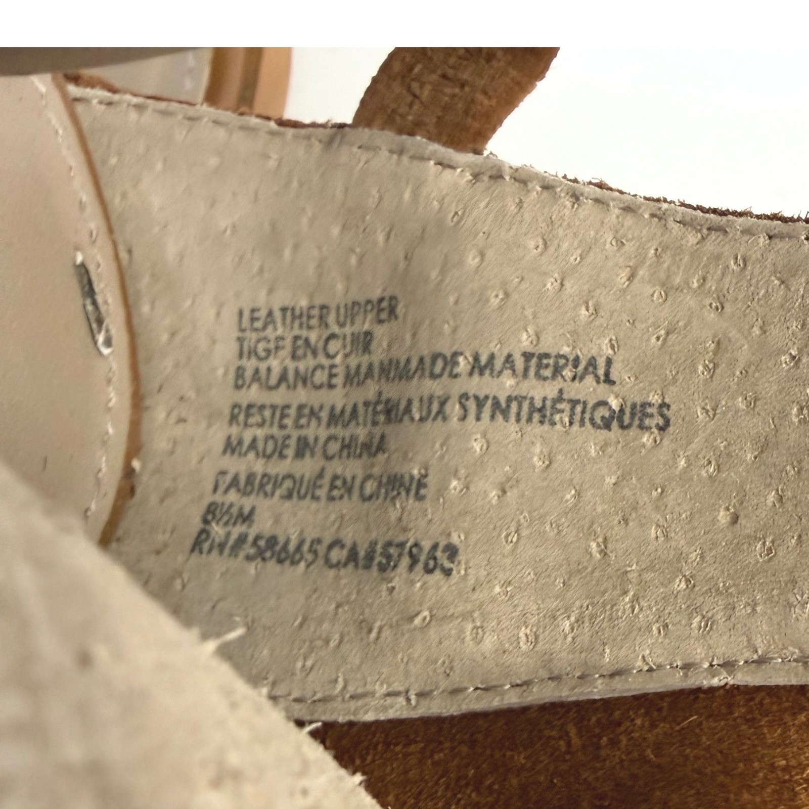 Hinge Womens Cognac Brown Suede Strappy Block Heel Sandals Back Zip Size 8.5M