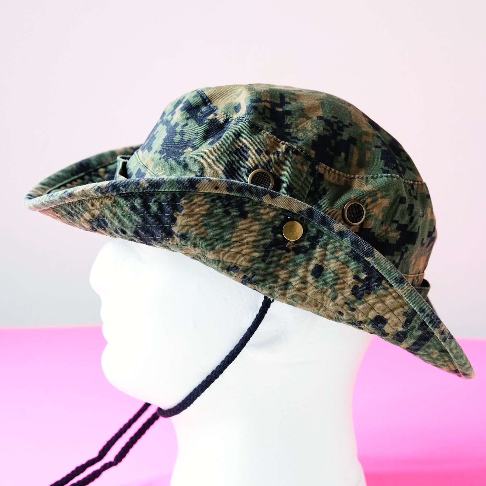 Newhattan Digi Camo Boonie Hat Tactical Military Safari Jungle Size S/M