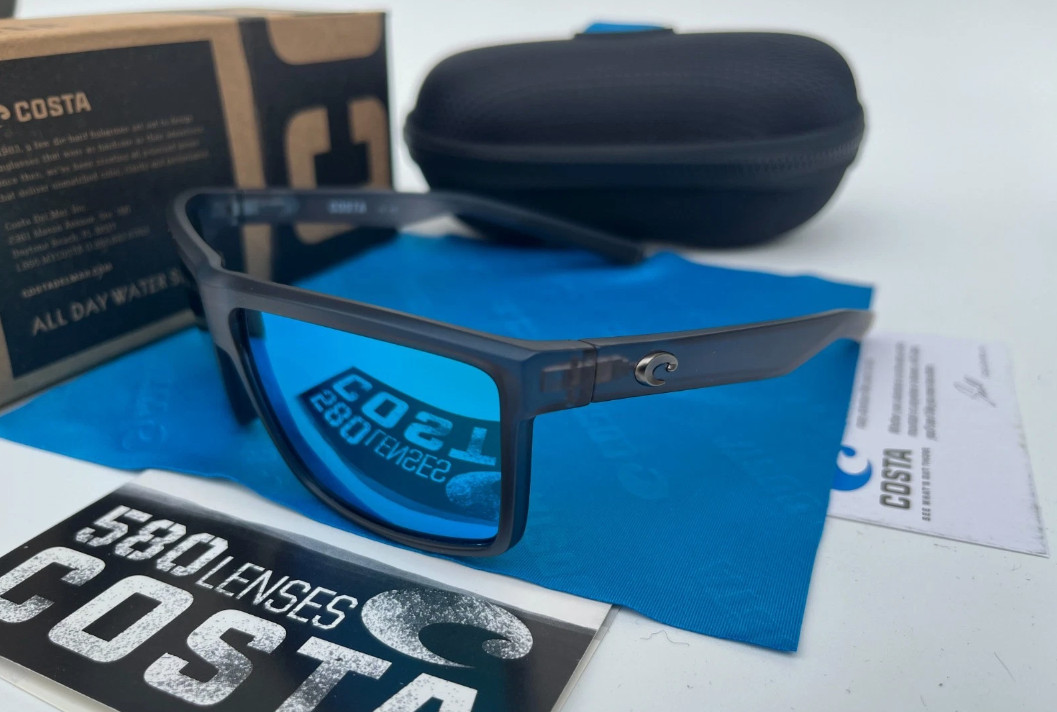 COSTA polarized – Smoke-Clear Frame W/ Blue Polarized Sunglasses 580