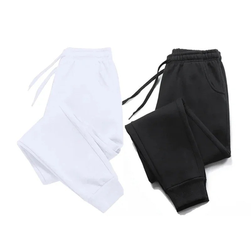 Men’s Casual Pants Autumn Winter Fleece Sweatpants Men Running Jogger Sports-US