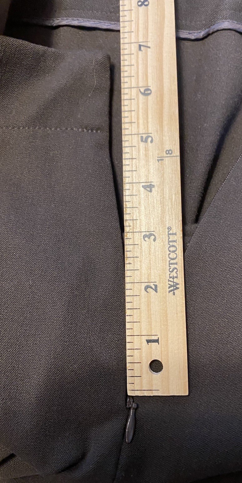 Talbots Women Brown Polyester-Blend Classic Side Zip Straight Leg Pants, Size 16