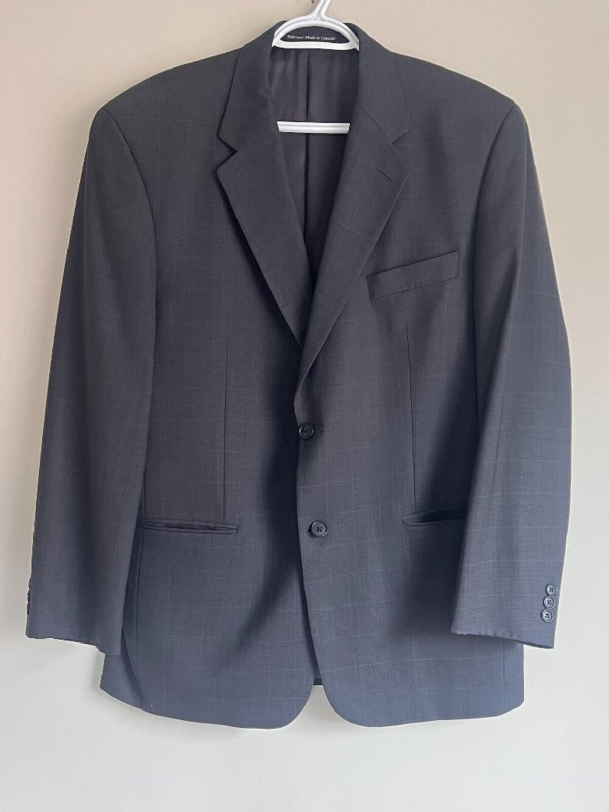 Mantles Blazer Suit Jacket Men’s Size R48 in Grey Made in Canada