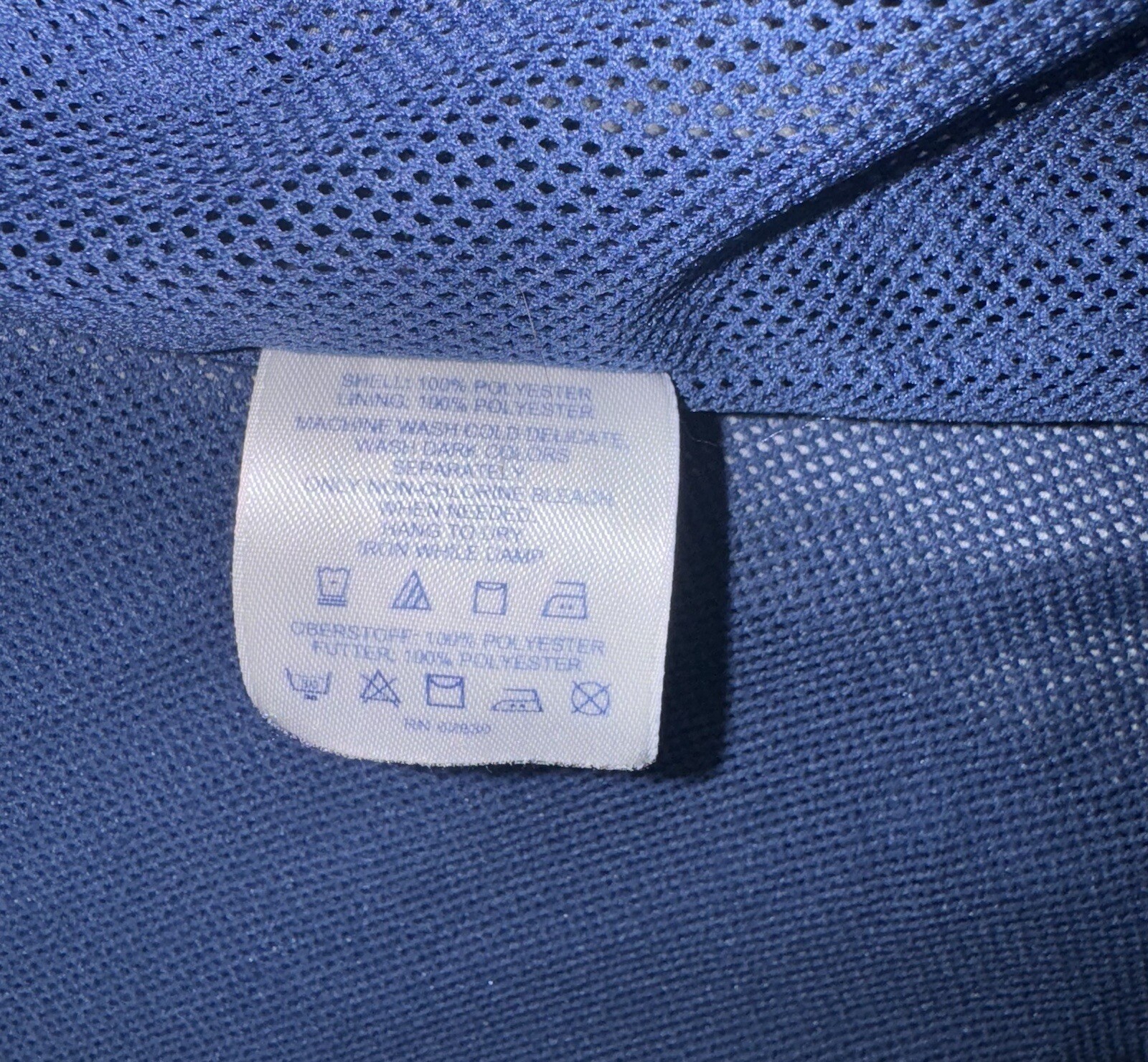 Lands End Men’s Rain Jacket Windbreaker Large 42-44 – Blue Gray