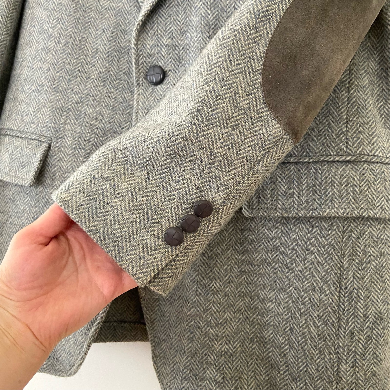Vtg Middishade Herringbone Men’s Sportcoat 40R Tweed Old Money Academia Elbow