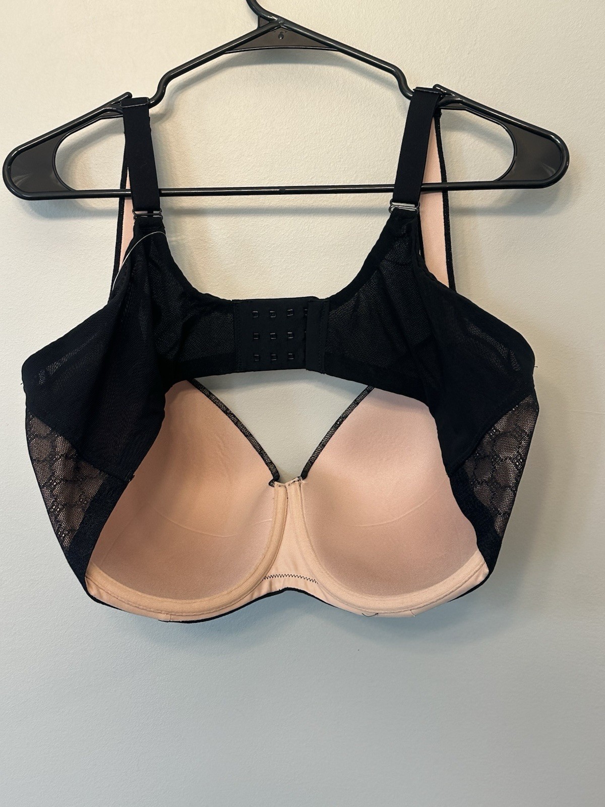 Soma Geo Lace Full Coverage Underwire Black Bra 42G
