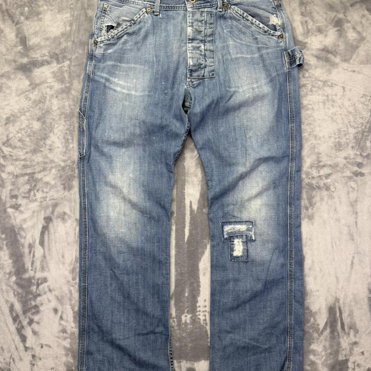 Vintage Polo Jeans Co Ralph Lauren Utility Carpenter Jeans Mens 36×32