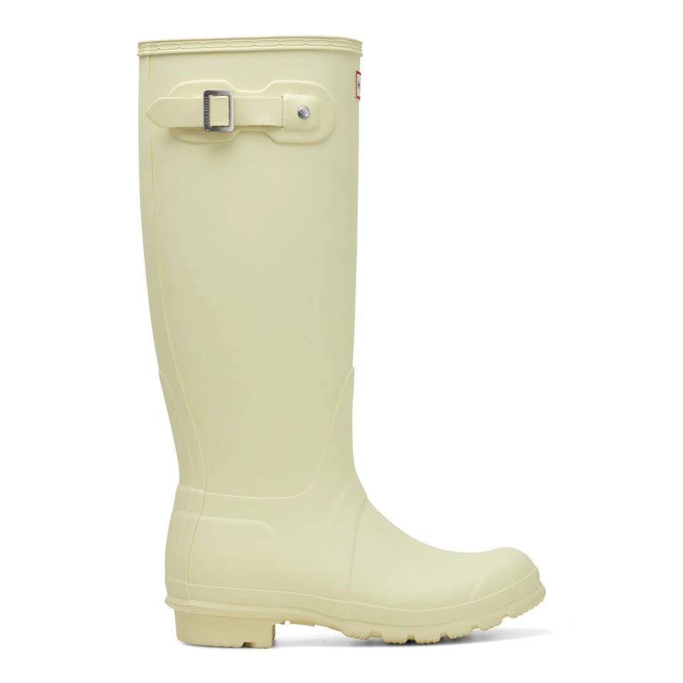 Hunter Boots Women’s Original Tall Rain Boots Light Yellow 7 New NWT MSRP $190