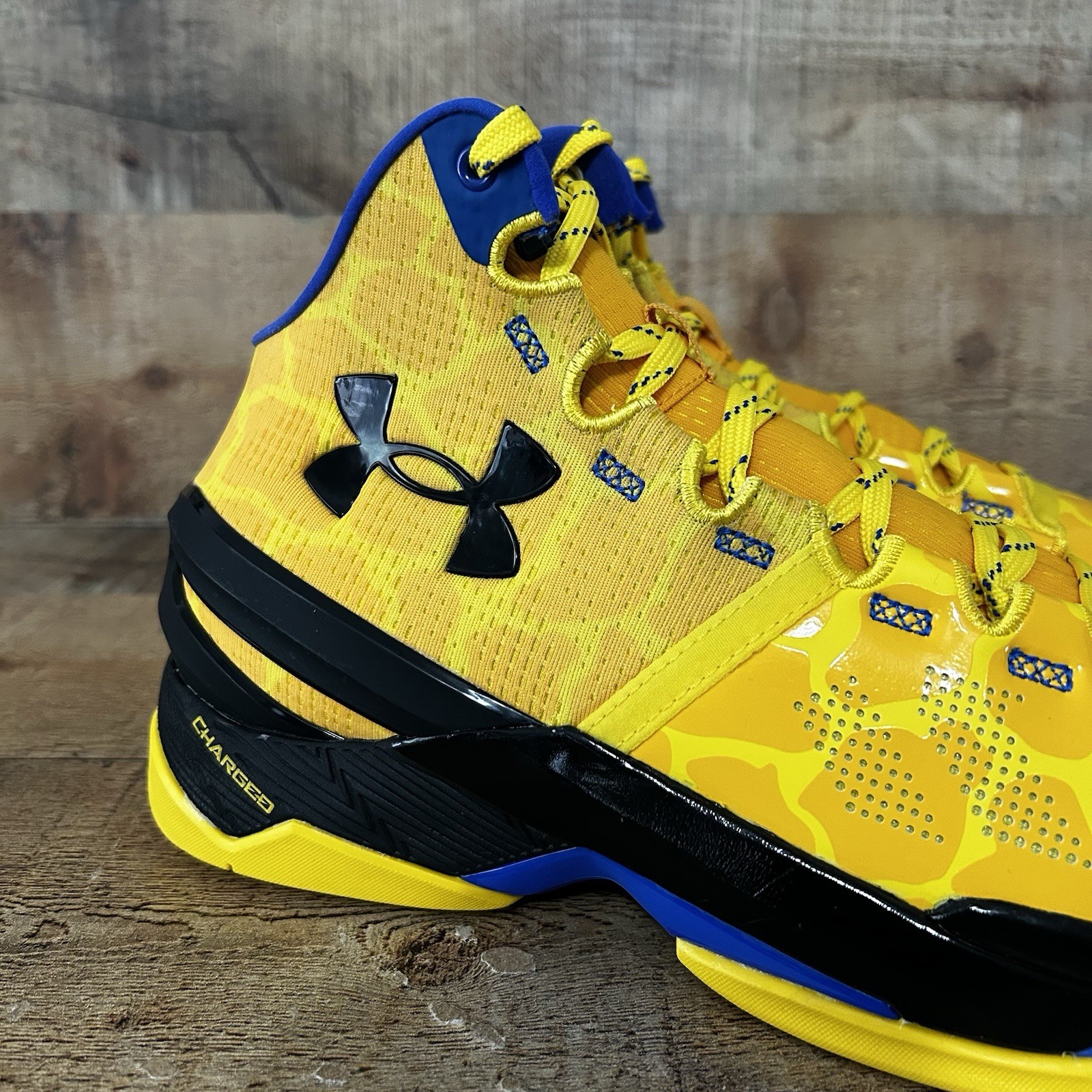 Under Armour Curry 2 Men’s Size 8.5 Double Bang Basketball Shoe Gold 3026281-700