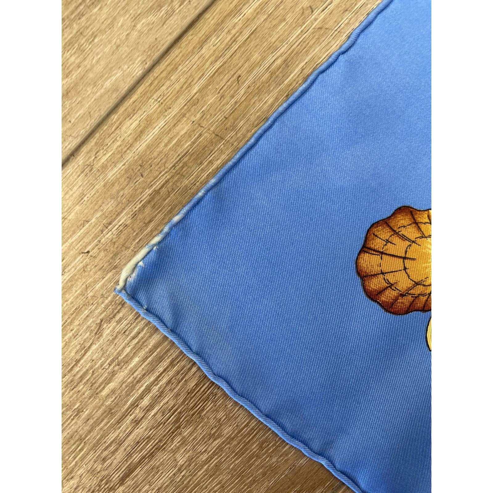 Hermes Silhovettes Navales Silk Scarf Blue Philippe Ledoux Nautical 35in Square