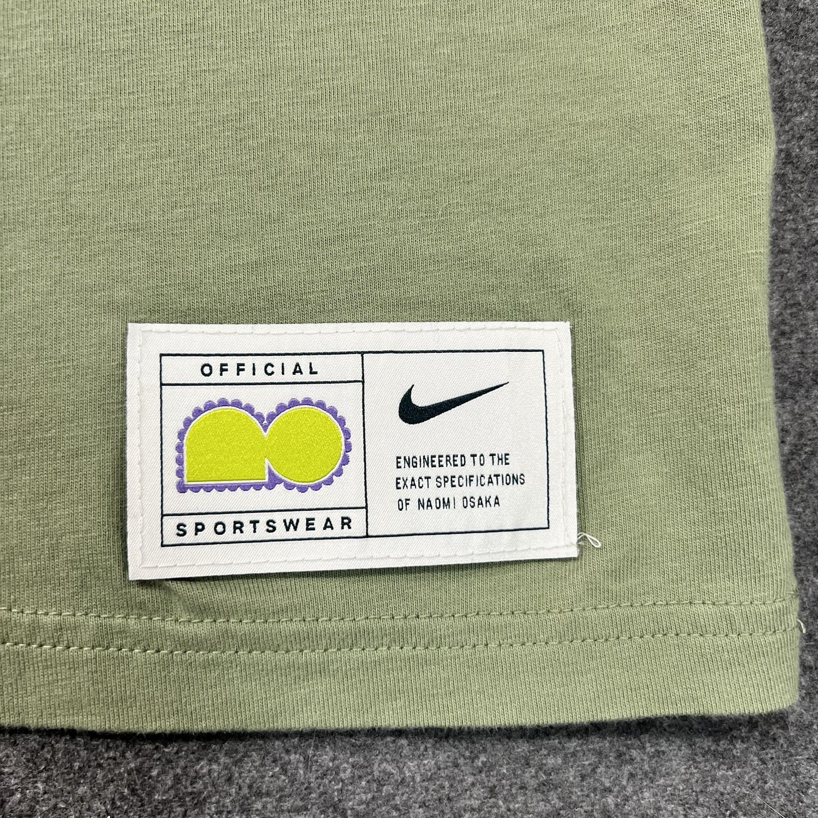 Nike x Naomi Osaka 2023 Floral Graphic T-Shirt Oil Green/Space Purple Size XL
