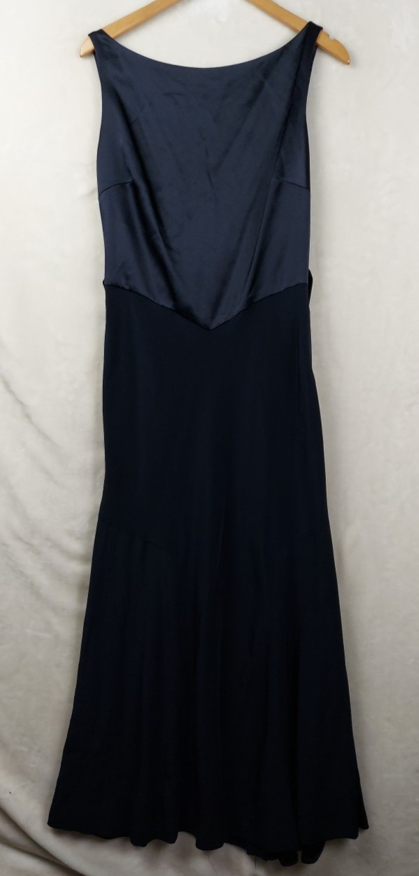 Tahari Ball Gown Womens 12 Black Low Back Formal Maxi Long Party Cruise Event