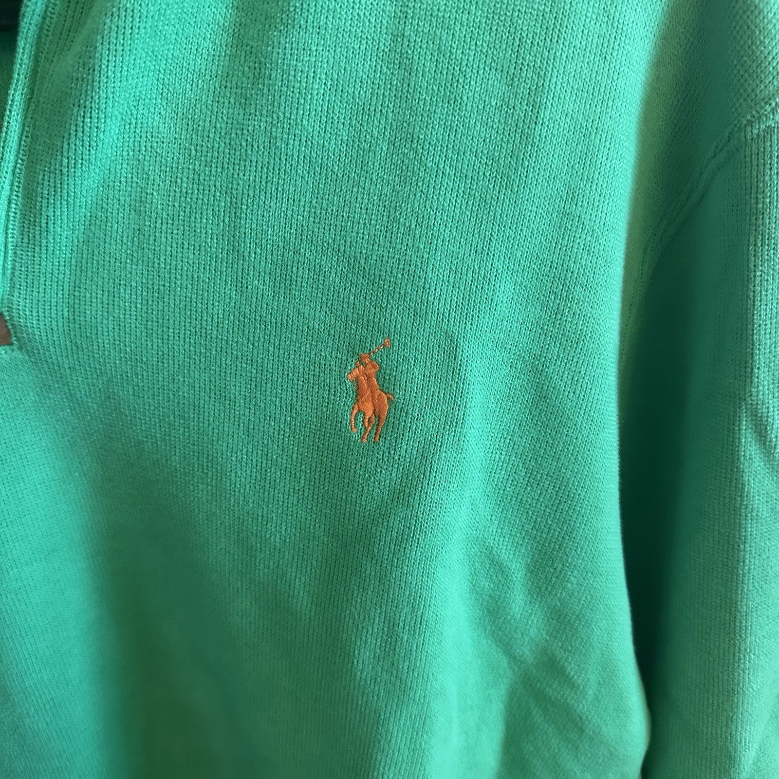 Polo Ralph Lauren Men’s 1/4 Zip Pullover Sweater (green) Medium