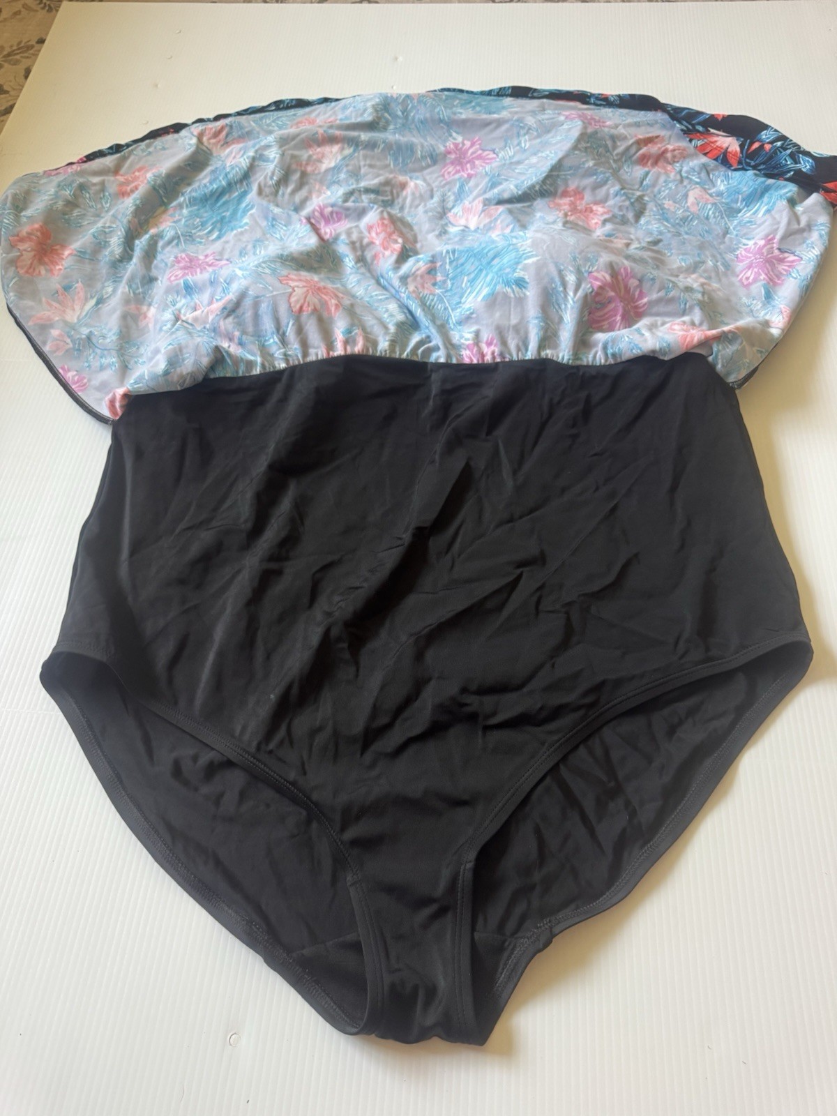 Women’s Plus Size Swim Dress One Piece Swimsuit Floral Tropical Size Unknown
