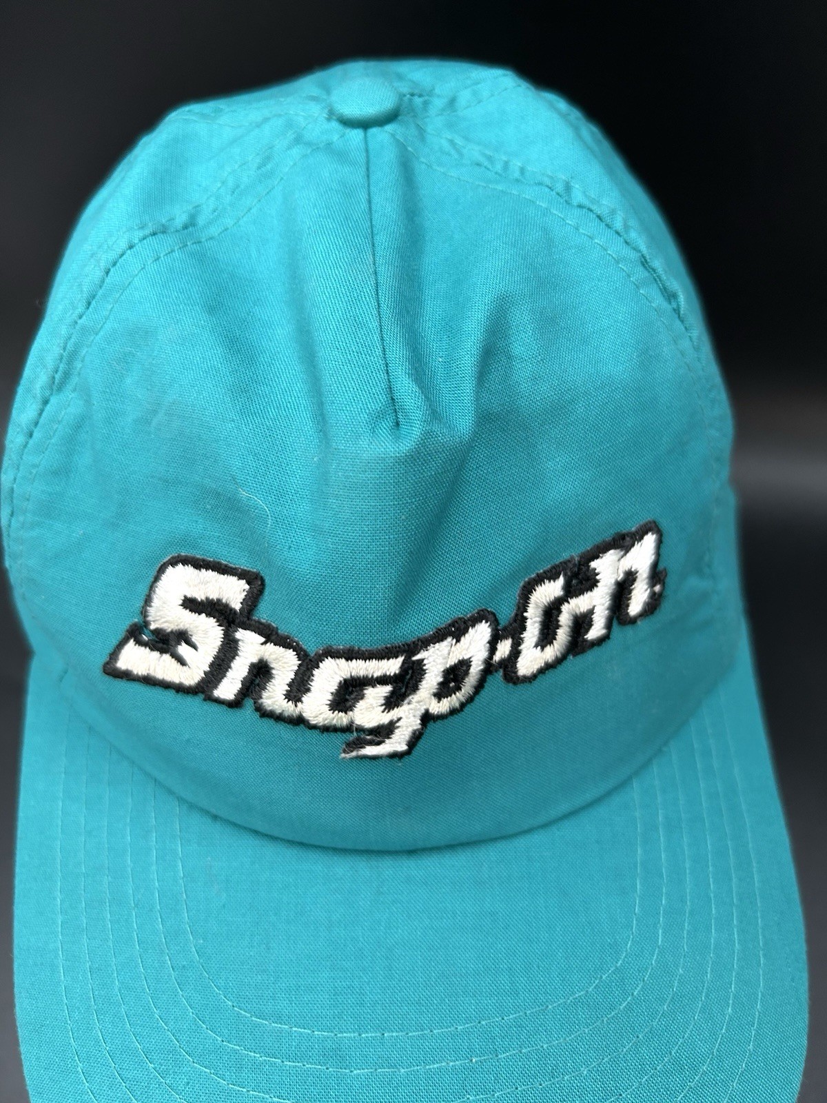 Vintage Snap-on Teal Baseball Cap Hat Adjustable Snapback Made in Sri Lanka
