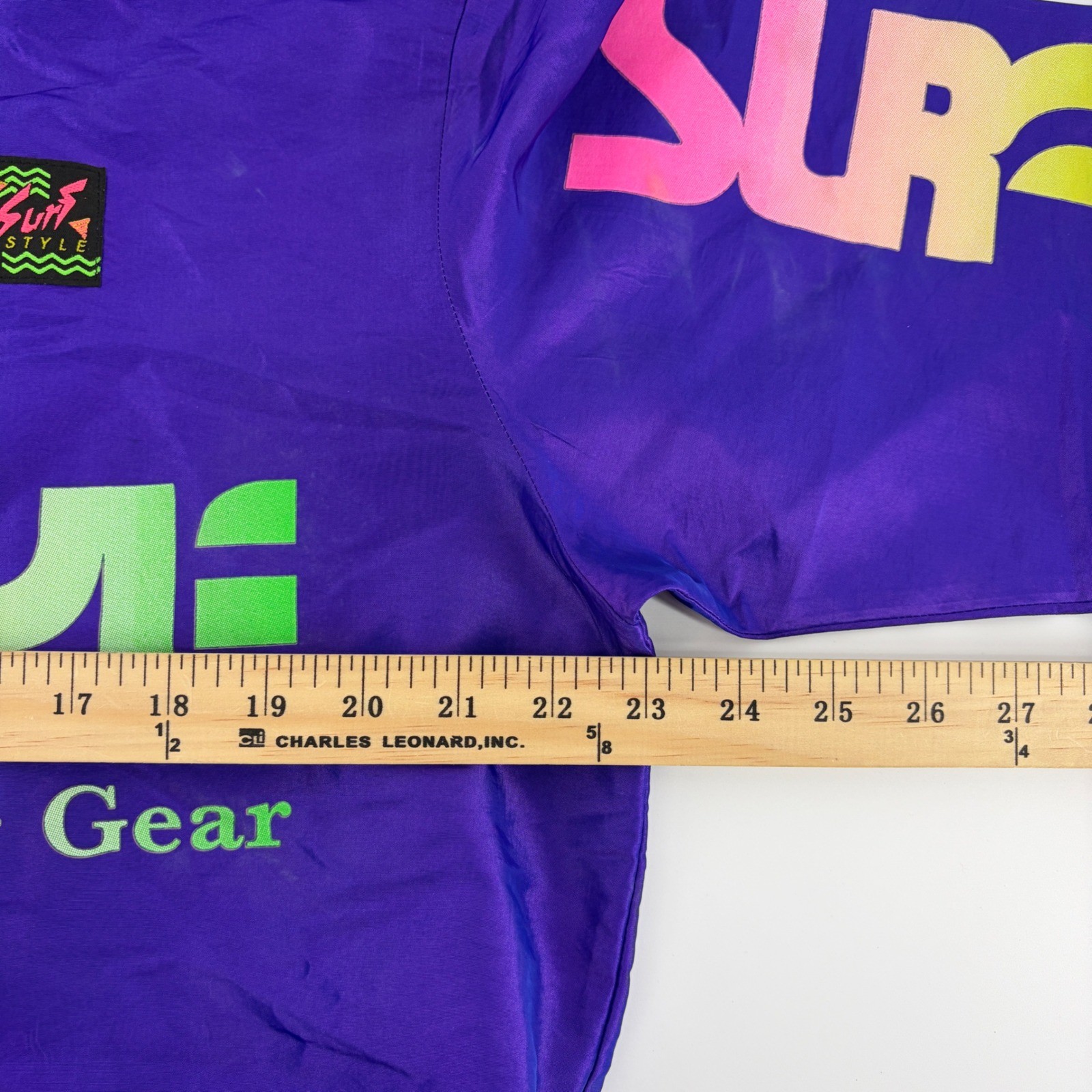 Surf Style Windbreaker Interplanetary Body Gear Small Purple Iridescent 90s 80s