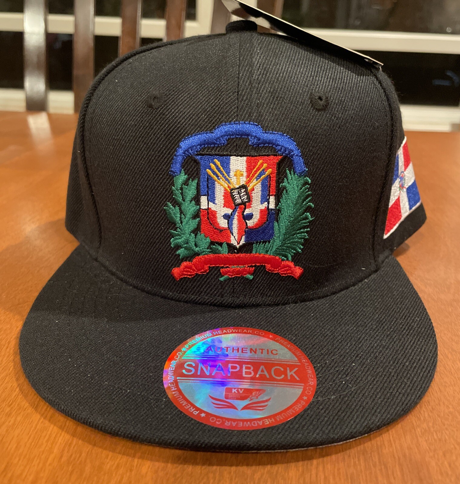 Dominican Republic DR Snapback Black Gorra Hat Cap W Shield Emblem Flag New Rare