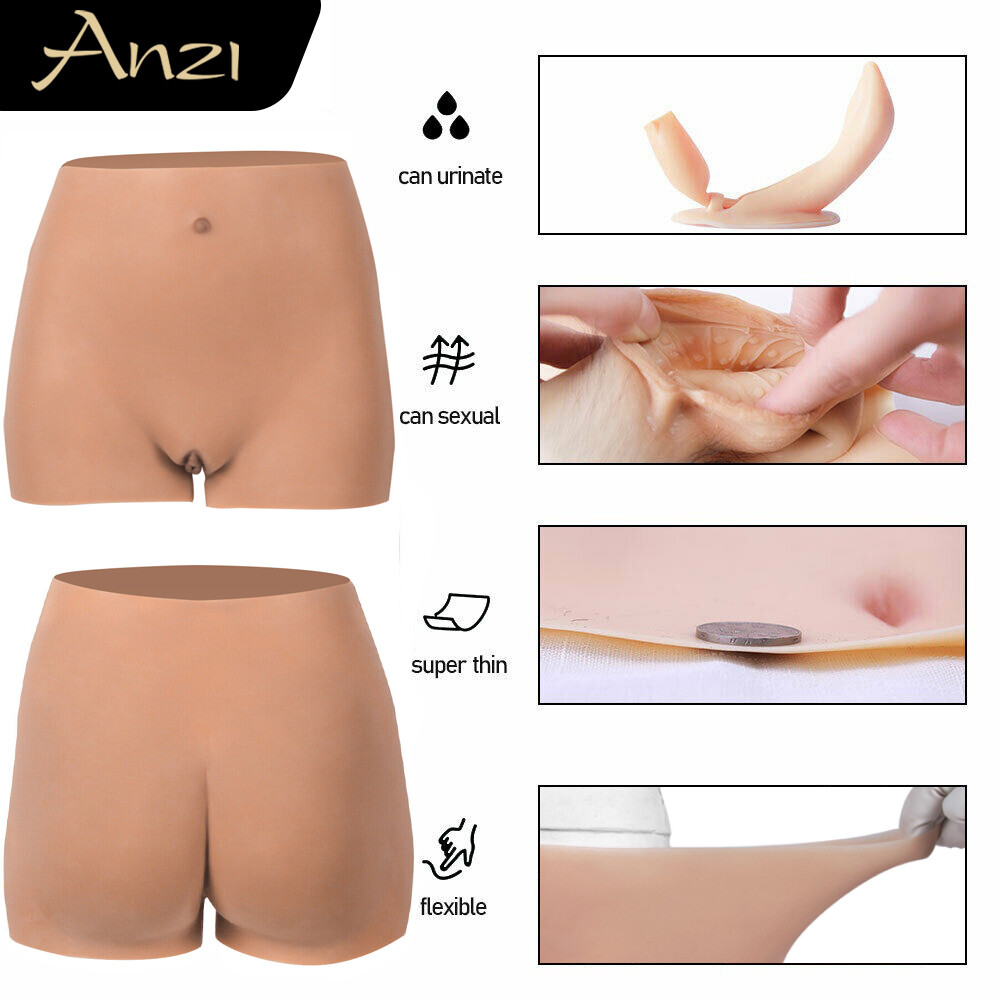 Anzi Silicone Crossdresser Fake Vagina Panties Hip Shaping Pants Transgenders