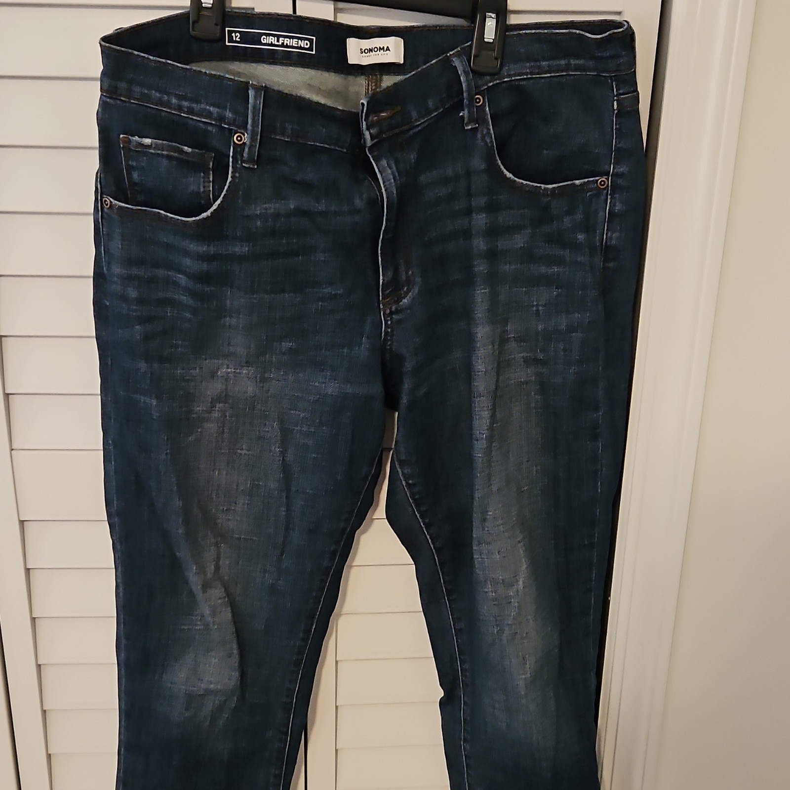 Sonoma Goods for Life Women’s Skinny Jeans 12 Dark Wash Blue Denim 5-Pocket