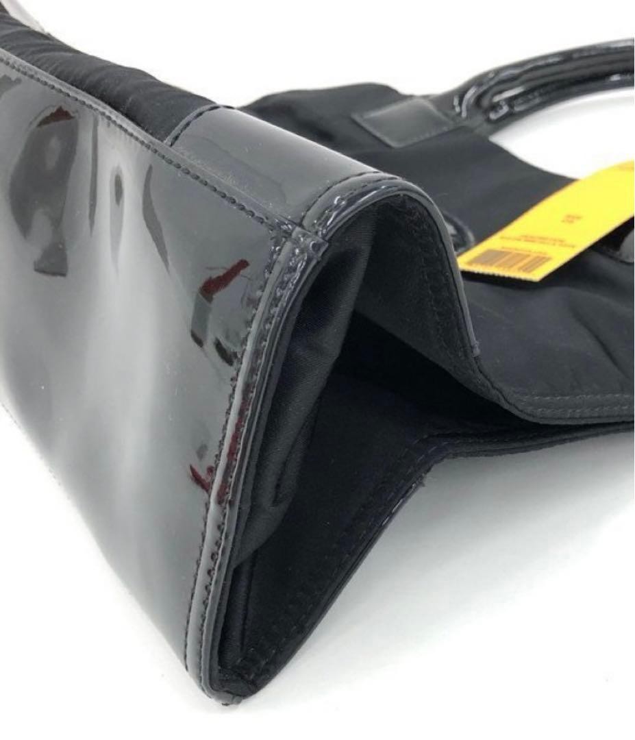 Tory Burch Nylon Leather Ella Logo Mini Black Tote Bag