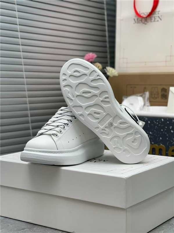 Men’s Alexander McQueen Oversized White & Black Leather Platform Sneakers