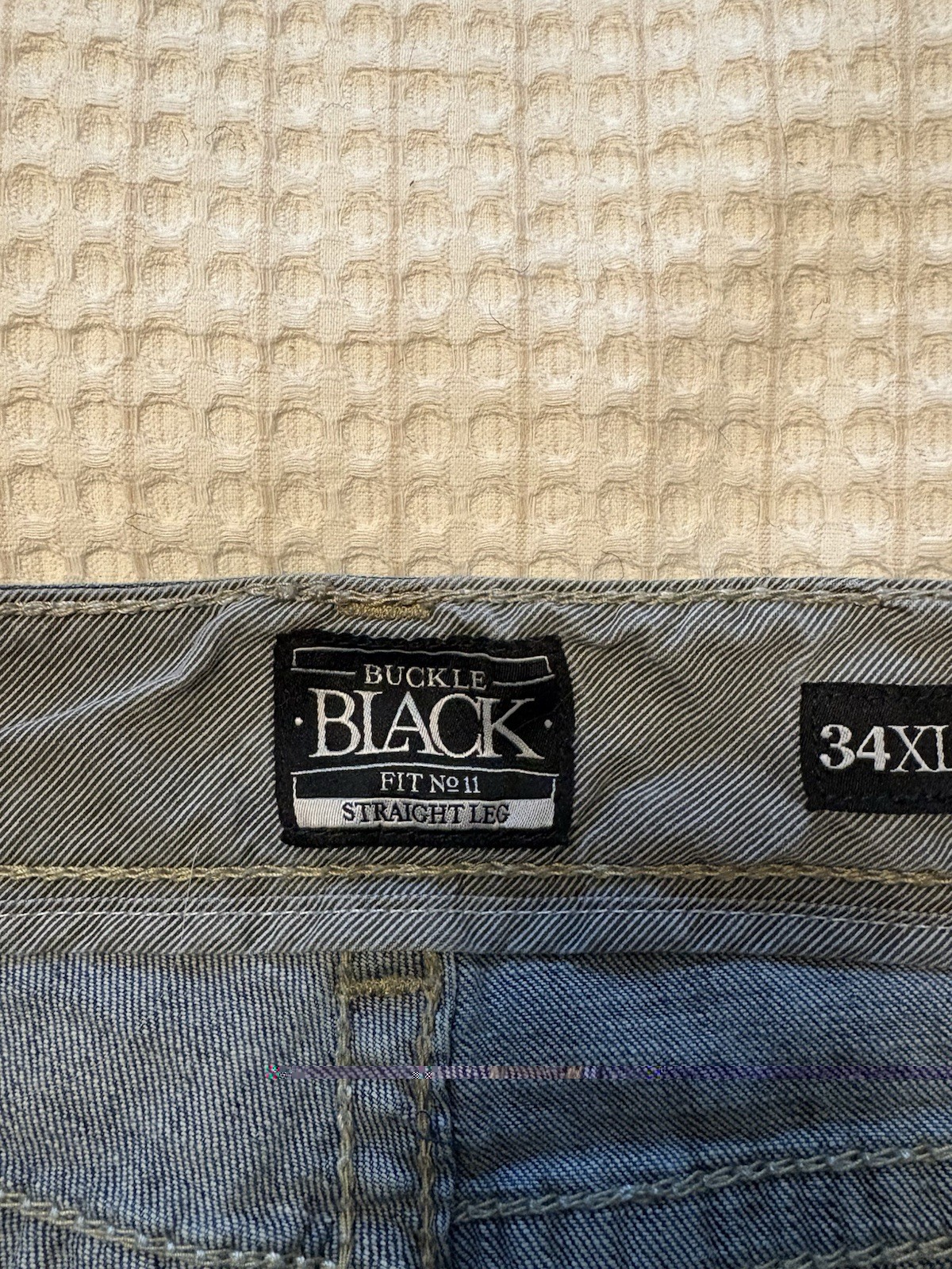 EXC! Buckle Black Fit No.11 Straight Leg Jeans Men 32 x 34 Long Stretch