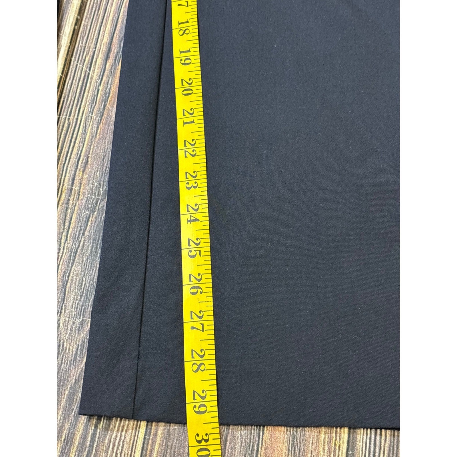 Ann Taylor Factory Dress Pants Womens 12P Navy Blue Flare Leg Stretch Career
