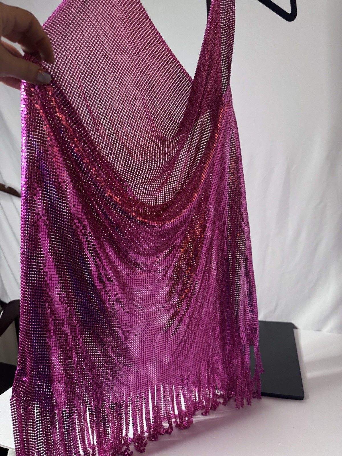 8 Other Reasons Chainmail Mini Dress Multi Pink Metal Sexy