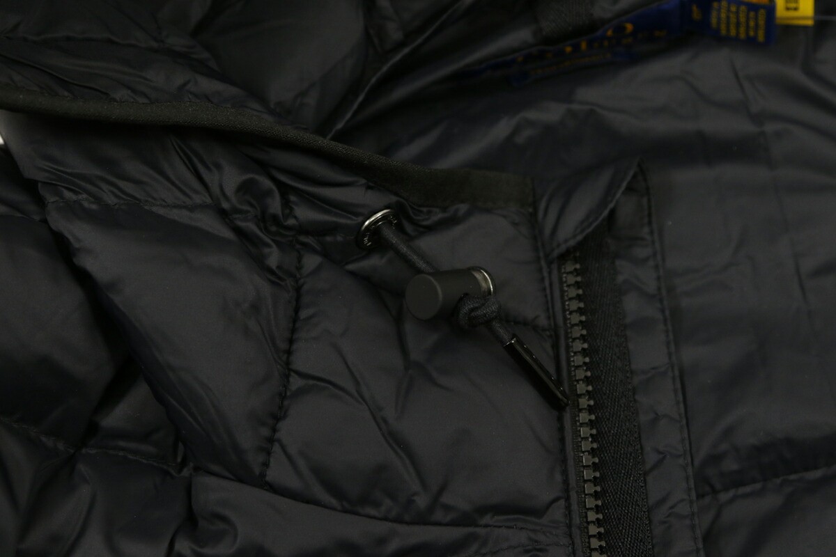 Polo Ralph Lauren Men’s Packable Hooded Puffer Jacket Coat with Pony – Black