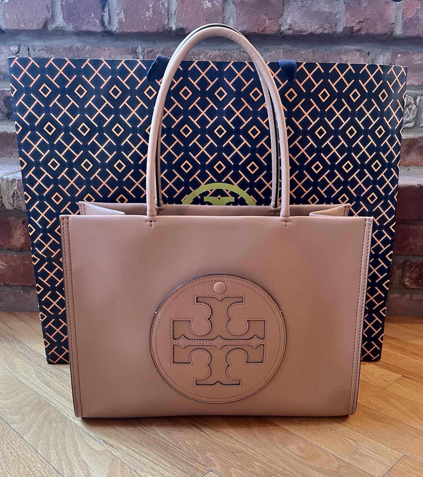 Tory Burch Light Sand Tan Small Ella Bio Tote