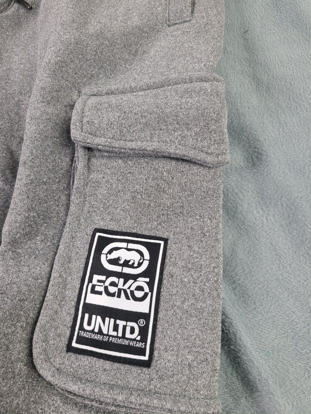 Ecko Unltd. Men’s Scoot Over Joggers With Cargo Pockets Marled Grey Size 3XL