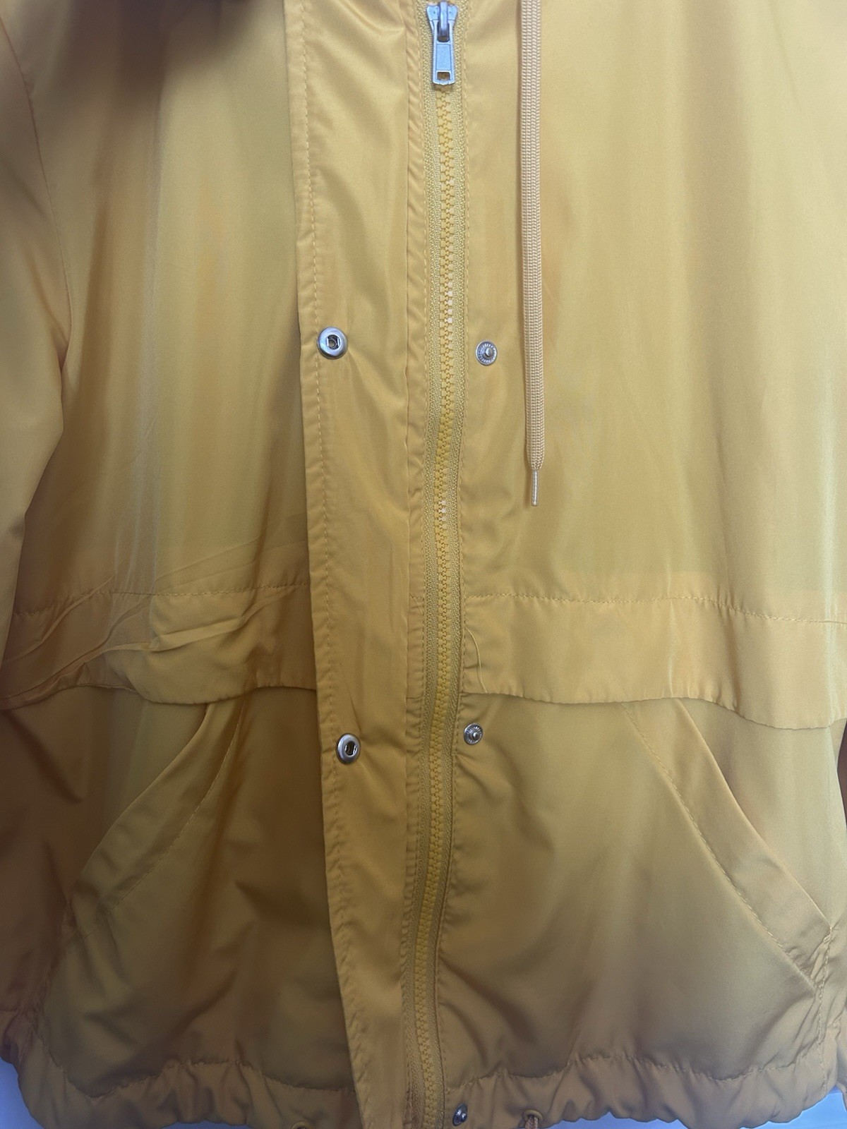 H&M Mustard Yellow Hooded Utility Jacket