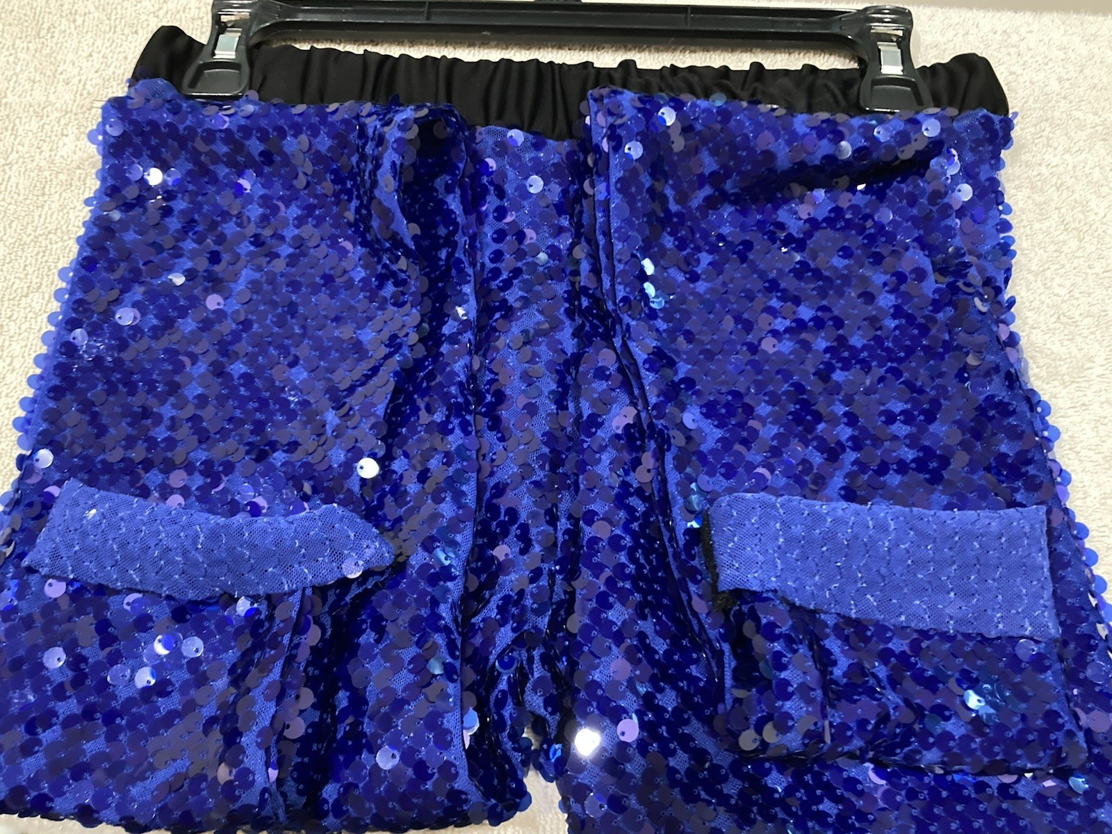 OTTO‘DAME Dodger Blue Sequin Leggings Stretch Sz 4 Small 28 W x 30 L NWOT