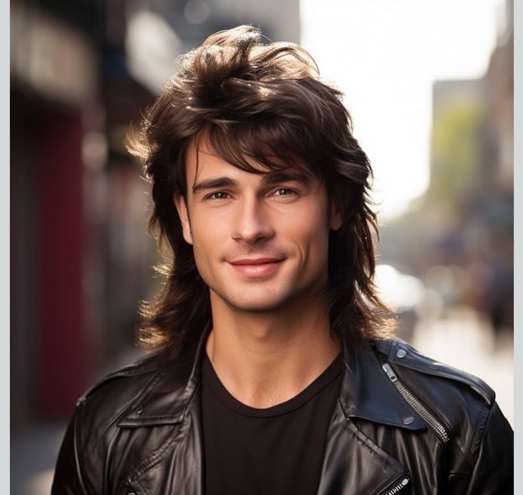Joe Dirt Mullet Wig – Pop Rock 70s & 80s Funny Wig for Men (Brown)