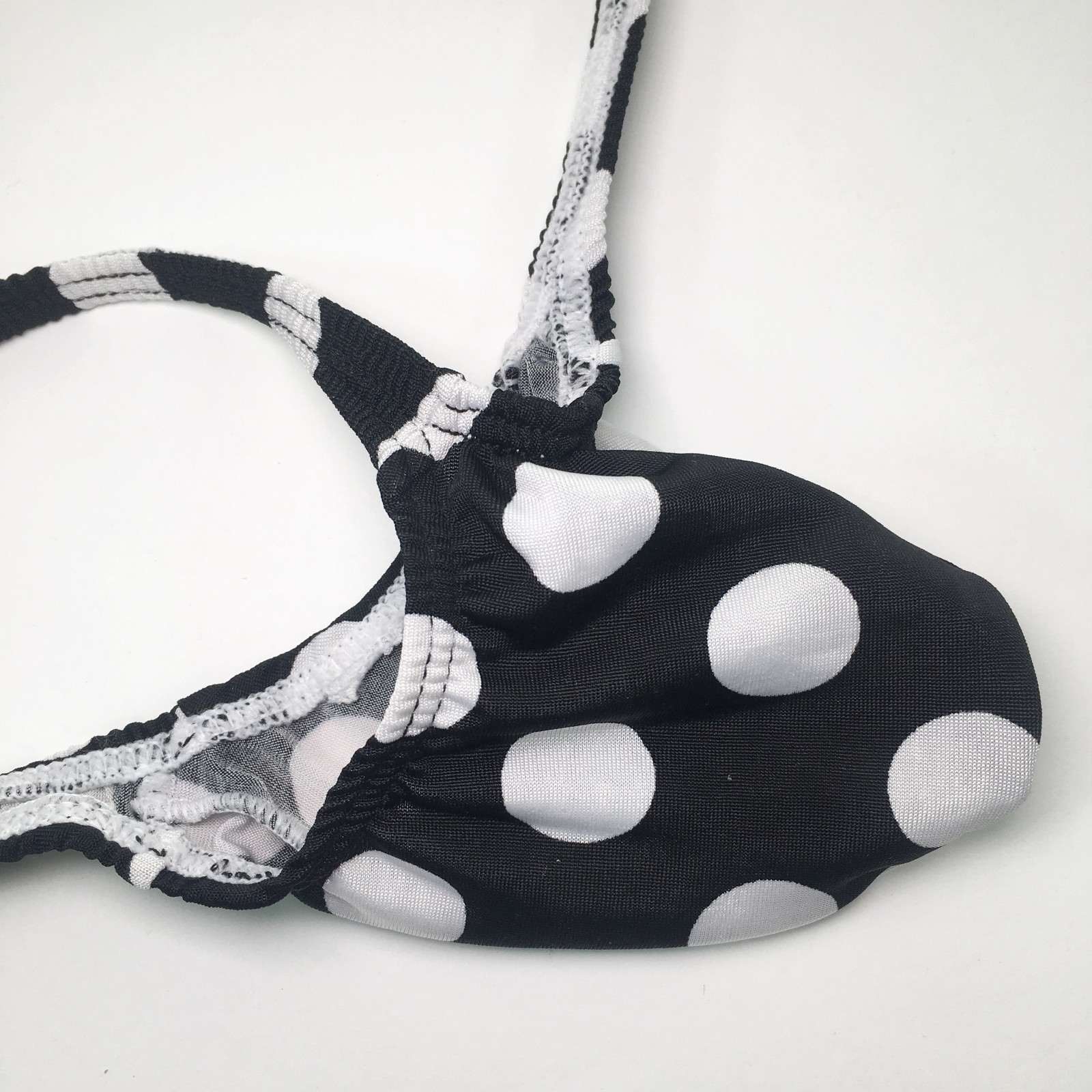 K403 DS Mens String Thong Grape Smugglers Contoured Pouch Jersey Round Dots